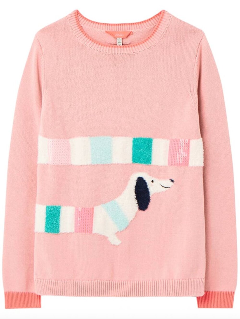Joules Girl's GeeGee Dachshund Dog Sweater - Size 7-8
